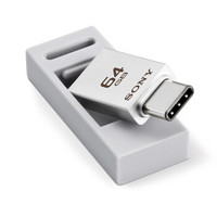 索尼（SONY）64GB U盘 USB3.1 Type-C电脑手机双接口OTG 银色 读速130MB/s 手机U盘金属机身 多用车载U盘