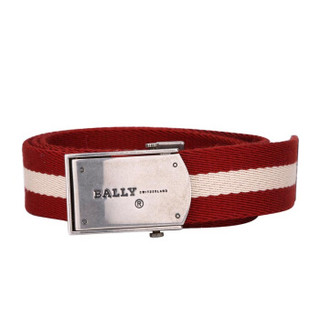 BALLY 巴利 男士红白拼色帆布质腰带 CARSON 35 M ED 41 95