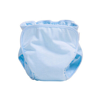 贝吻 婴儿尿布兜防漏隔尿裤新生儿可水洗布尿裤B2009 蓝色L(建议9-18kg)