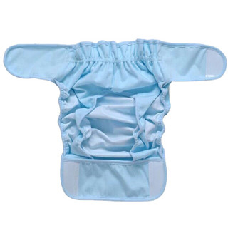 贝吻 婴儿尿布兜防漏隔尿裤新生儿可水洗布尿裤B2009 蓝色L(建议9-18kg)
