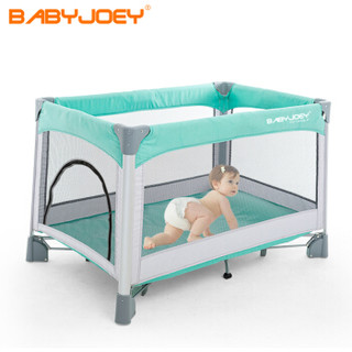 Babyjoey 多功能婴儿床环保免安装可折叠宝宝床便携式游戏床儿童床 快收床 蓝小鲸