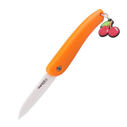 美瓷（MYCERA）陶瓷刀3寸切水果折叠刀具 厨房小刀 瓜果刀 辅食刀（橙色）ZDD01O *3件