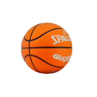 斯伯丁 Spalding 迷你篮球儿童小孩宠物1号蓝球皮球 65-080Y 荧光橙