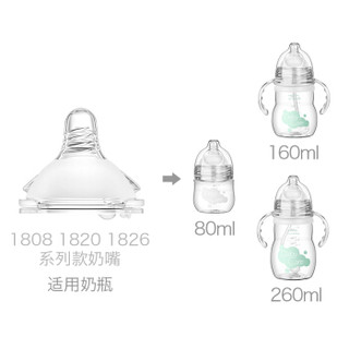 babycare婴儿奶嘴 宝宝奶瓶专用配套配件奶嘴 螺纹奶嘴   L+码12个月以上（两个装）18系列1042