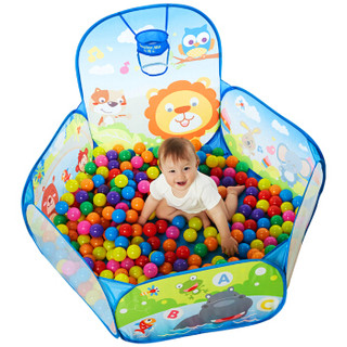 马博士（DOCTOR MA）儿童海洋球池折叠宝宝投篮游戏池室内家用围栏玩具波波球池（内赠200个海洋球）