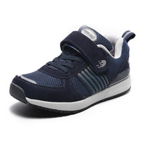 动力步 老人鞋透气散步休闲运动减震舒适网面健步安全防滑爸爸妈妈 DonLiBO D8852012 蓝色（男款） 38