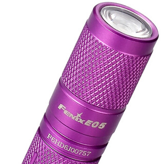 Fenix（菲尼克斯）E05紫色 手电筒 小巧迷你AAA电池钥匙扣工作手电