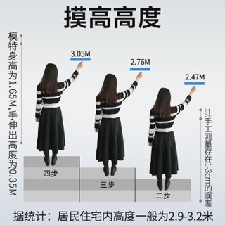 奥鹏 伸缩梯家用折叠多功能人字梯铝合金升降登高楼梯四步工程梯子AP-509-250