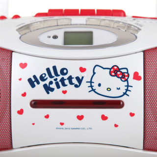 凯蒂猫（HelloKitty） MCD-DV695M FM/CD/USD/SD/DVD便携式播放机/迷你音响/DVD卡式收录机（白色）