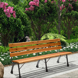 紫叶ziye公园椅户外实木小区长椅子休闲广场室外排椅防腐木小区椅有