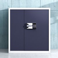 奈高NG保密柜文件柜铁皮办公柜国宝锁档案柜钢制防盗分双节下节带斗白框蓝门保密柜