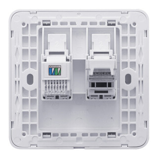 西门子(SIEMENS)开关插座 电话+电脑插座面板 灵蕴晨曦白