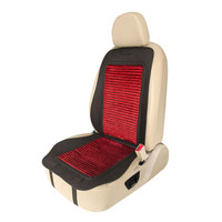 五福金牛 汽车坐垫 夏季坐垫平面免捆绑座垫养生荞麦壳系列皮革座垫 精妙款 下单备注车型 黑红色