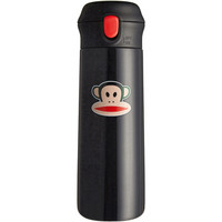 大嘴猴(Paul Frank)保温杯便携商务男女生车载学生情侣水杯一键弹盖儿童316不锈钢杯子500ml经典黑PFD056