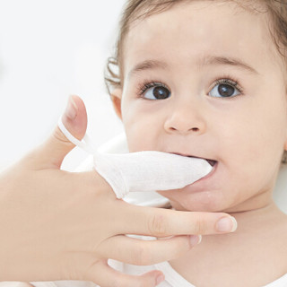 美国MDB婴儿口腔清洁 纱布指套牙刷 宝宝口腔清洁器 舌苔清洁器 新生儿纱布手指套牙刷6个装