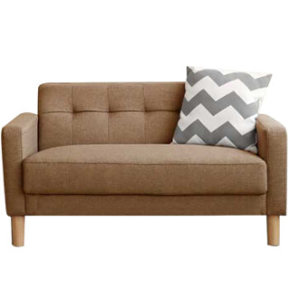 l&s 布艺沙发 现代小户型可拆洗客厅沙发 北欧大双人沙发椅 浅棕色s