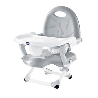 chicco智高 儿童餐椅多功能便携式婴儿餐椅可折叠宝宝餐椅 银灰色