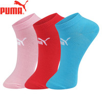 PUMA彪马袜子女士基本船袜3双装 174粉红组合 均码