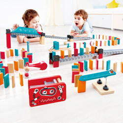 Hape 德国(Hape)机械多米诺发射器套骨牌儿童玩具拼搭积木益智玩具 4岁+ E1057 男孩女孩生日节日礼物