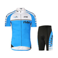 迈森兰 MYSENLAN 骑行服套装 男子春夏自行车骑行服骑行裤 17K-爱骑行短套蓝色3XL