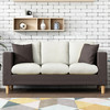 杜沃 沙发北欧客厅家具布艺沙发可拆洗日式小户型懒人沙发整装实木沙发1.82米咖啡色