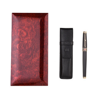 法国梦特娇（MONTAGUT）钢笔男士商务办公书写送礼红木礼品套装  M801系列 黑丽雅金夹0.5mm