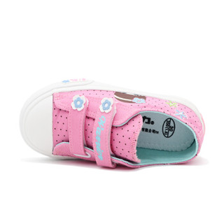 回力 Warrior 儿童卡通可爱透气帆布鞋女童 防滑耐磨运动鞋板鞋 WZ19-161 粉色 31