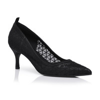 DYMONLATRY 设计师品牌 D-小姐 蕾丝平底鞋 黑色 39