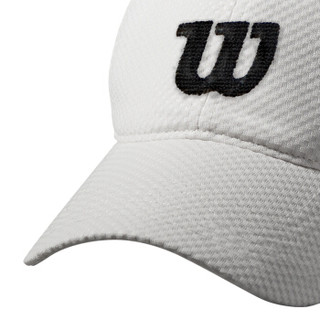 威尔胜 Wilson 19新款网球帽 网布户外运动太阳帽鸭舌帽子 SUMMER CAP II 白色WRA770801