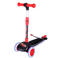 迪士尼(Disney) 儿童滑板车 三档可调一键折叠小孩脚踏车滑滑车储物踏板平衡车玩具代步车2-5岁红黑汽车款
