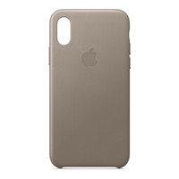 Apple iPhone XS 皮革保护壳/手机壳 浅褐