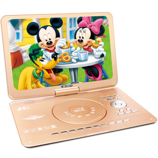 先科（SAST）02A dvd播放机便携式 DVD影碟机cd机便携式移动电视 USB光盘播放器 17.8英寸（土豪金）