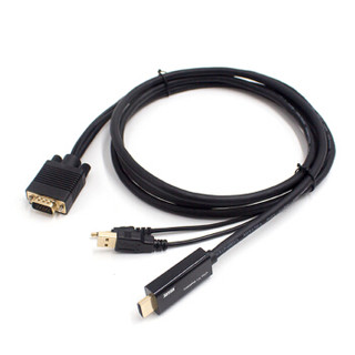 捷顺（JASUN）HDMI转VGA线 3米  高清转模拟信号转换线 笔记本/台式机/机顶盒/接电视投影仪显示器线 JS-085