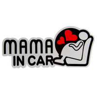 趣行 汽车高反光孕妇警示贴 20x9cm个性不干胶车贴 造型桃心MAMA IN CAR孕妇车贴