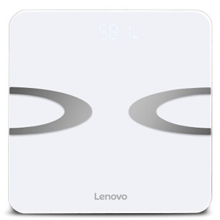联想（lenovo）电子秤 体重秤 智能体脂秤 HS01 微信APP兼容 全包底机身（炫酷白）