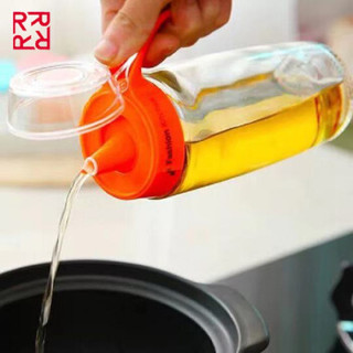 乐博乐博 ROBOROBO 2件套玻璃油壶油瓶可自动开合油壶调味料瓶厨房用品爱丽斯礼品装欧式油瓶500ml颜色随机