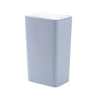 CHS 按压式 弹盖分类垃圾桶 家用 厨房纸篓 客厅卧室卫生间厕所 灰蓝大号 18*22*35.5cm 带盖垃圾筒