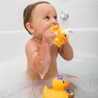 INFANTINO美国婴蒂诺婴儿玩具单个戏水小鸭子游泳洗澡安抚玩具混装单个随机发