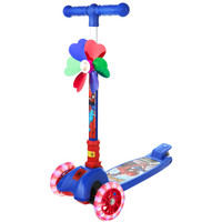 迪士尼(Disney)儿童滑板车1-2-3-6岁 四轮小孩滑步车 可升降折叠闪光摇摆踏板平衡车 红色蜘蛛侠