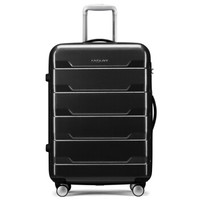 卡米龙万向轮拉杆箱箱子密码箱轻盈格纹商务行李箱女旅行箱男BB1*49003黑色28英寸托运箱