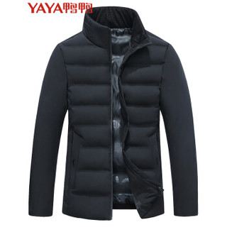 鸭鸭（YAYA） 棉服男2019新款商务休闲外套短款立领贴身上衣GSMF2713 黑色 3XL