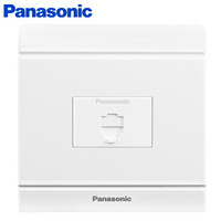 松下（ Panasonic） 开关插座面板 有线电话插座面板 1孔电话墙壁弱电插座 佳典纯系列86型 WMS401 白色