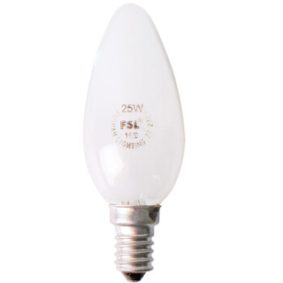 佛山照明（FSL）节能白炽灯泡磨砂泡E14小口25W 磨砂尖泡