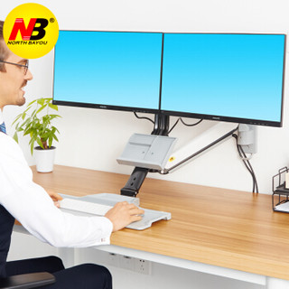 NB 壁挂显示器支架 双屏旋转升降液晶电脑显示器屏支架臂自营双屏支架工业显示器支架22-27英寸 MC27-2A白