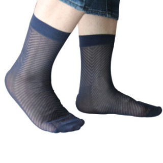 恒源祥袜子男士夏季薄款冰丝男袜中筒凉爽丝袜6双装 c571706