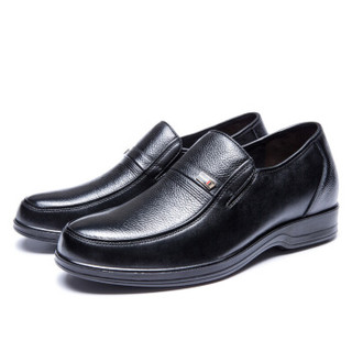 奥康（Aokang）商务正装增高皮鞋 套脚舒适男士鞋 155117006黑色38码