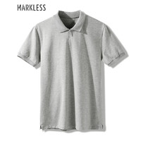 Markless POLO衫男青年纯色休闲百搭T恤衫TXA8655M花灰色1 170/88（M）