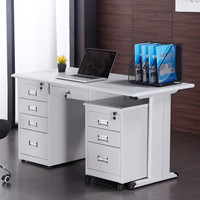 佐盛钢架办公桌工作台电脑桌财务桌职员桌写字台 140*70款式4