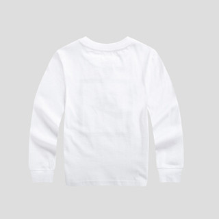 耐克Nike YA男中小儿童圆领长袖T恤新款春秋装潮运动休闲套头白色打底衫83481LT991