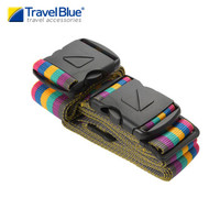 蓝旅（TRAVEL BLUE）打包带行李箱十字 拉杆箱旅行箱托运行李捆绑带 十字打包带（红紫色）
